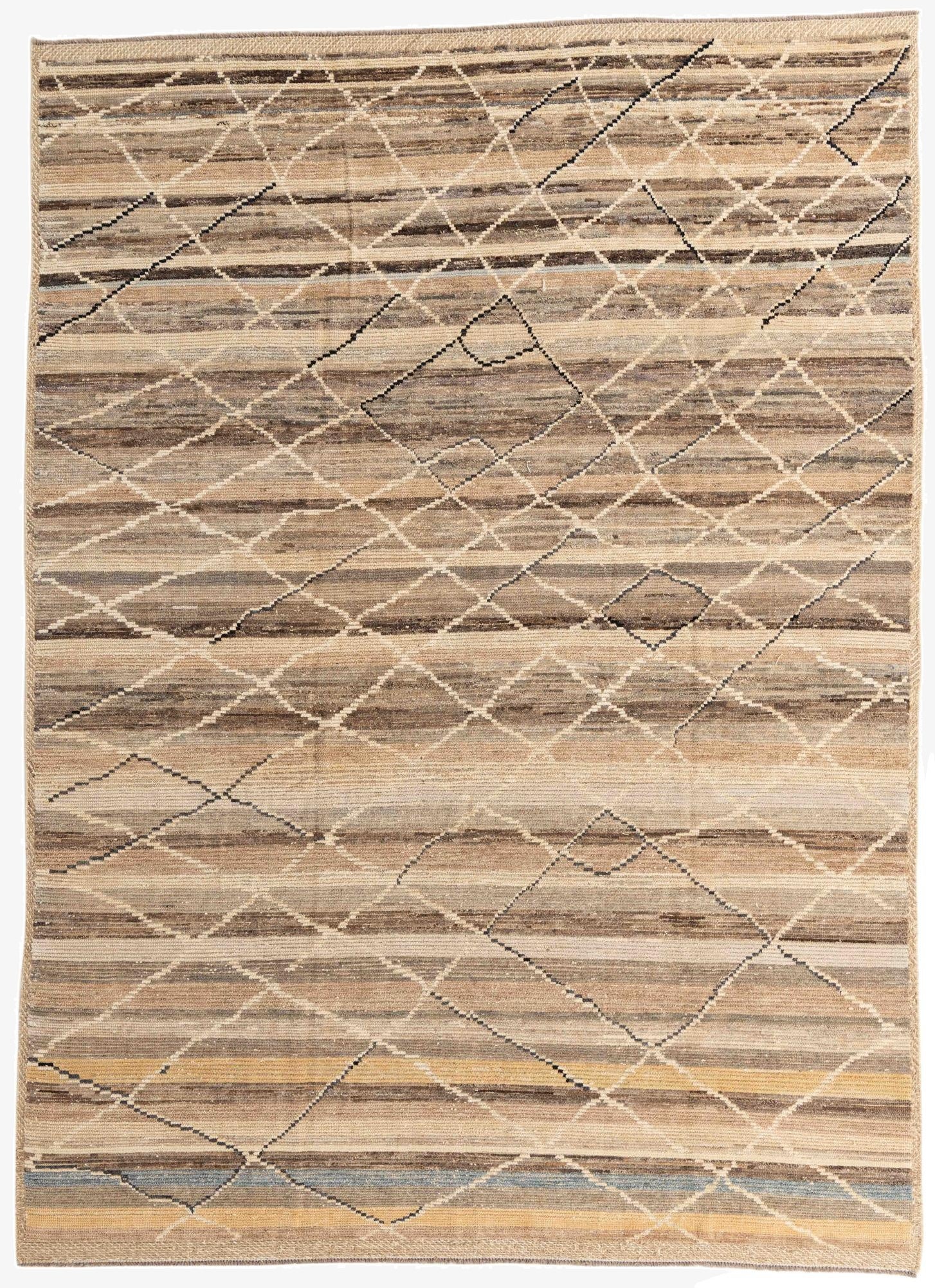 8' 10 x 12' 2  Hand Knotted Moroccan Wool Rug
