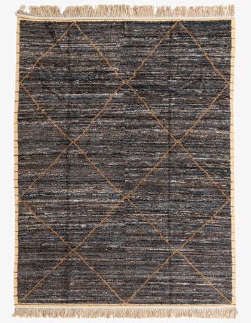 8' x 10' 7 Hand Knotted Moroccan Wool Rug