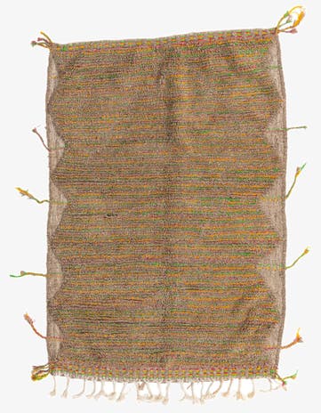 4' 4 x 6' 2 Hand Knotted Moroccan Wool Rug