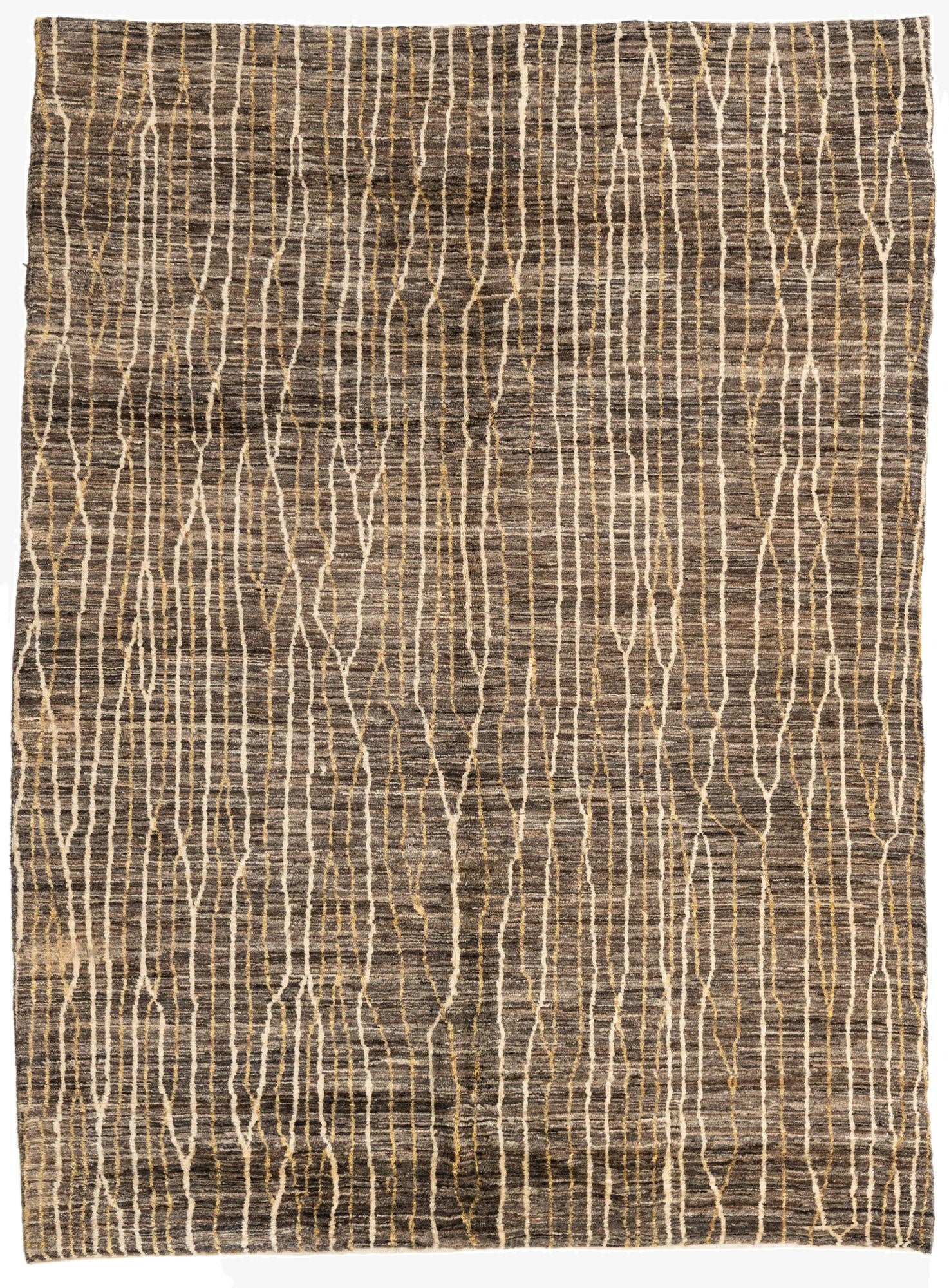 5' 9 x 7' 9  Hand Knotted Moroccan Wool Rug