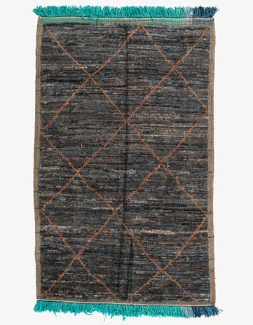 5' 3 x 8' 5 Hand Knotted Moroccan Wool Rug