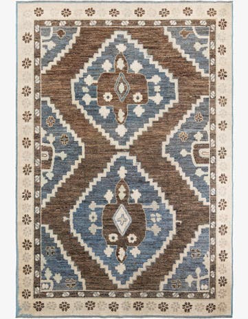 10' x 14' 9 Hand Knotted Moroccan Wool Rug