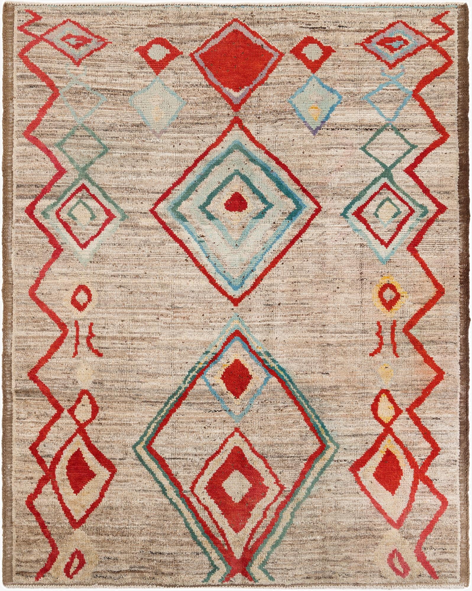 8' 2 x 10' 3  Hand Knotted Moroccan Wool Rug