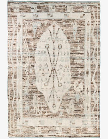 8' 6 x 12' 6 Hand Knotted Moroccan Wool Rug