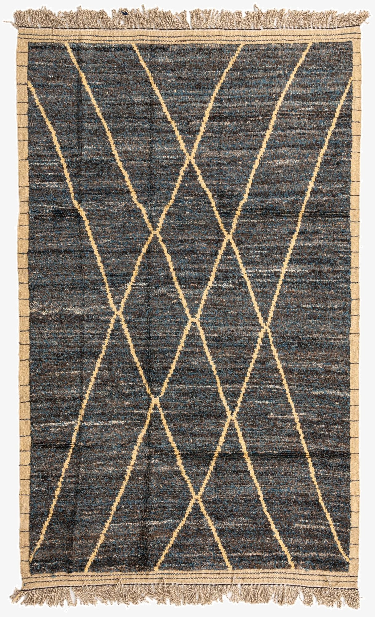 Primary image 6' x 9' 9  Hand Knotted Moroccan Wool Rug