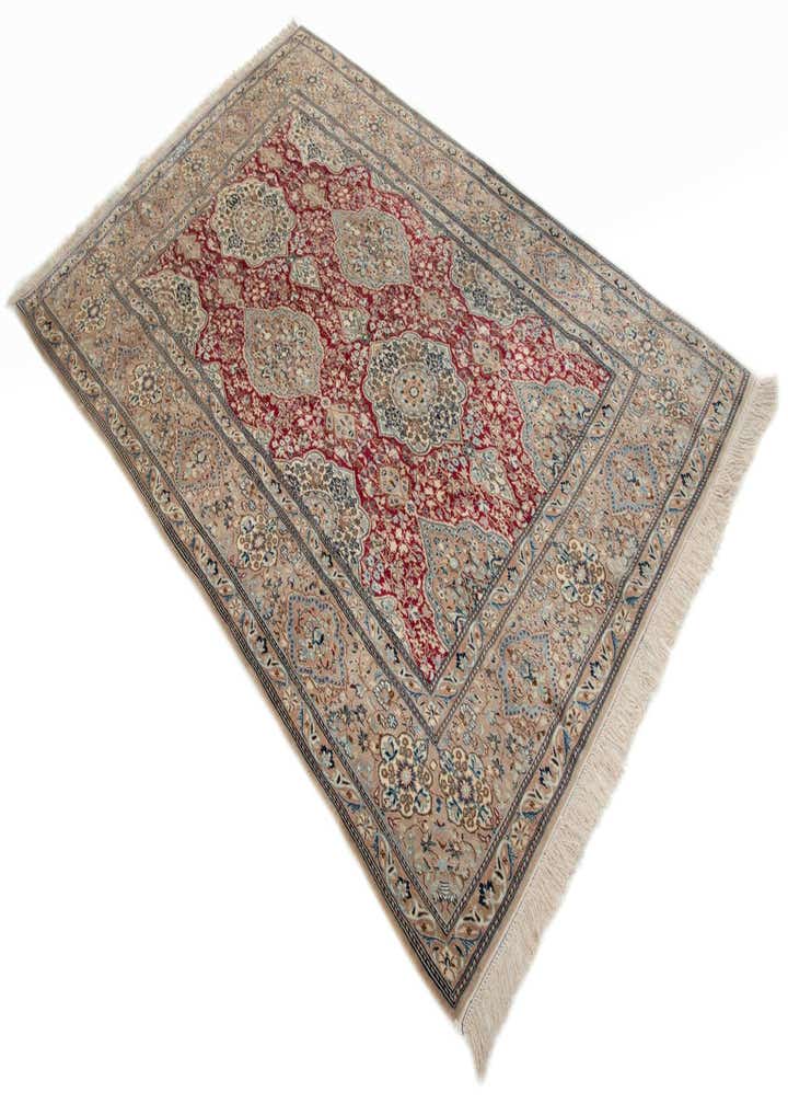 5' 3 x 8' 1 Hand Knotted Nain Persian Rug