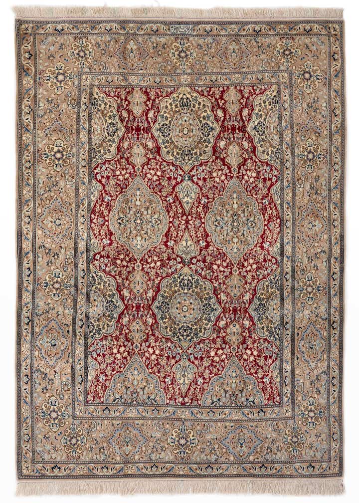 5' 3 x 8' 1 Hand Knotted Nain Persian Rug