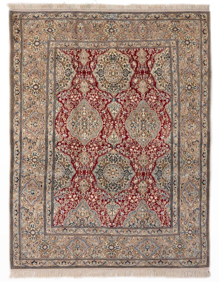 Detail image of 5' 3 x 8' 1 Hand Knotted Nain Persian Rug