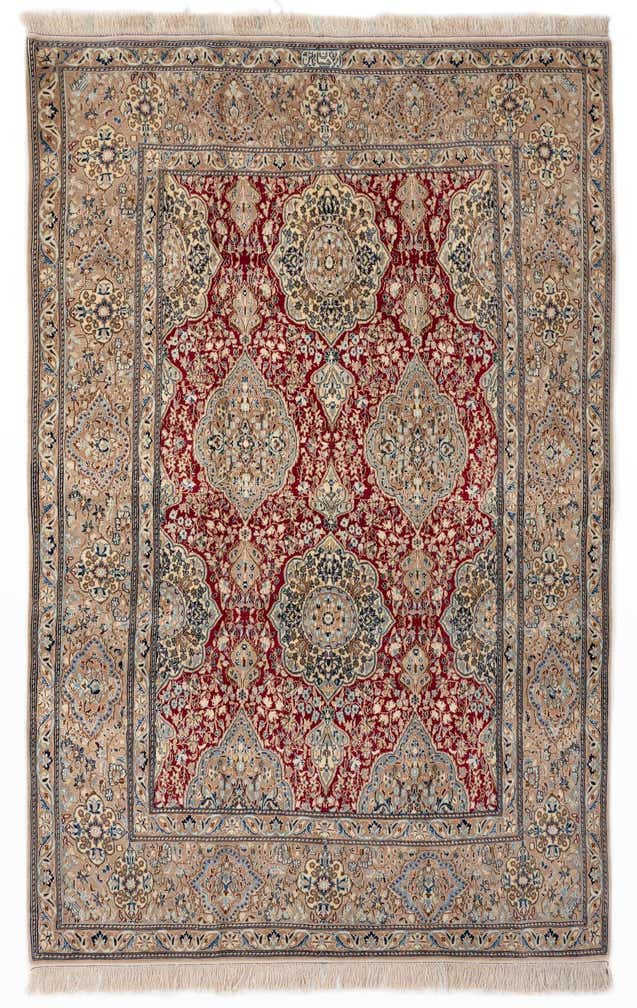 5' 3 x 8' 1 Hand Knotted Nain Persian Rug