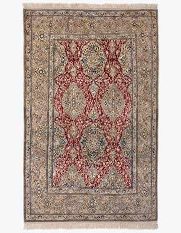 5' 3 x 8' 1 Hand Knotted Nain Persian Rug