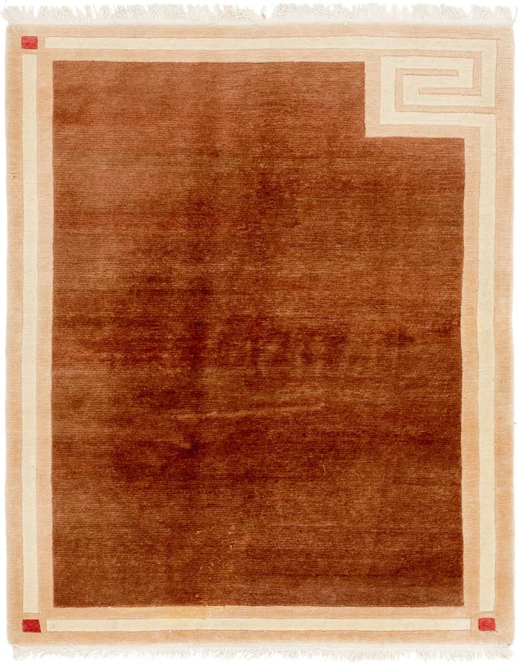 Detail image of 4' 9 x 6' 6 Hand Knotted Nepal Wool Rug