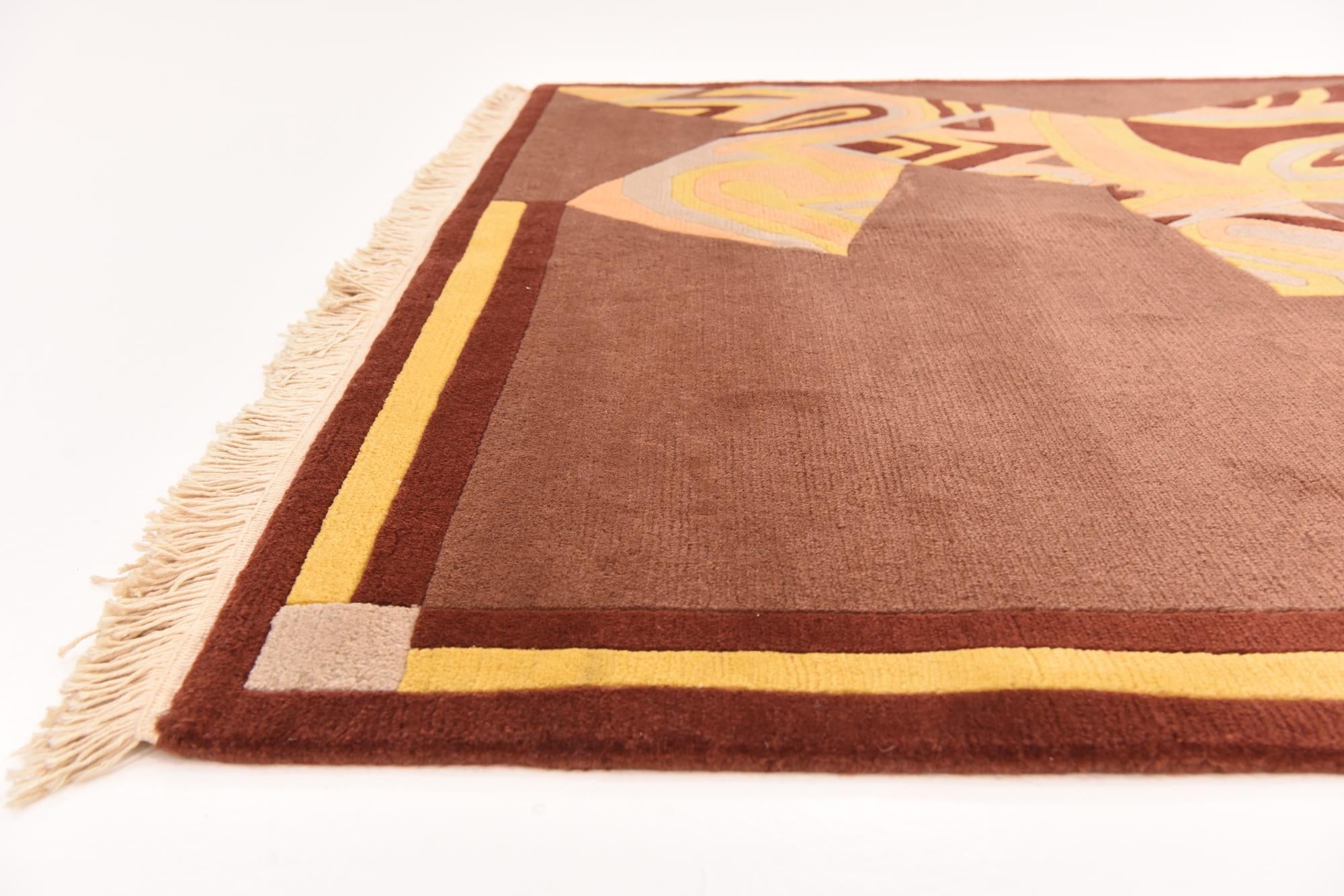 4' 7 x 6' 10 Hand Knotted Nepal Wool Rug