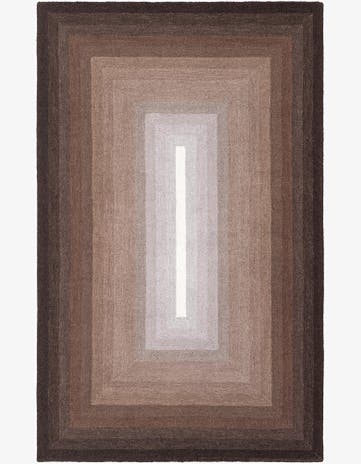 Brown Ombre Wool Rug