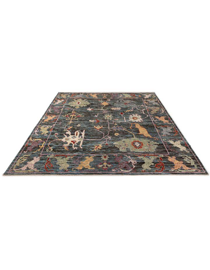 10' 1 x 13' 9 Hand Knotted Oushak Wool Rug