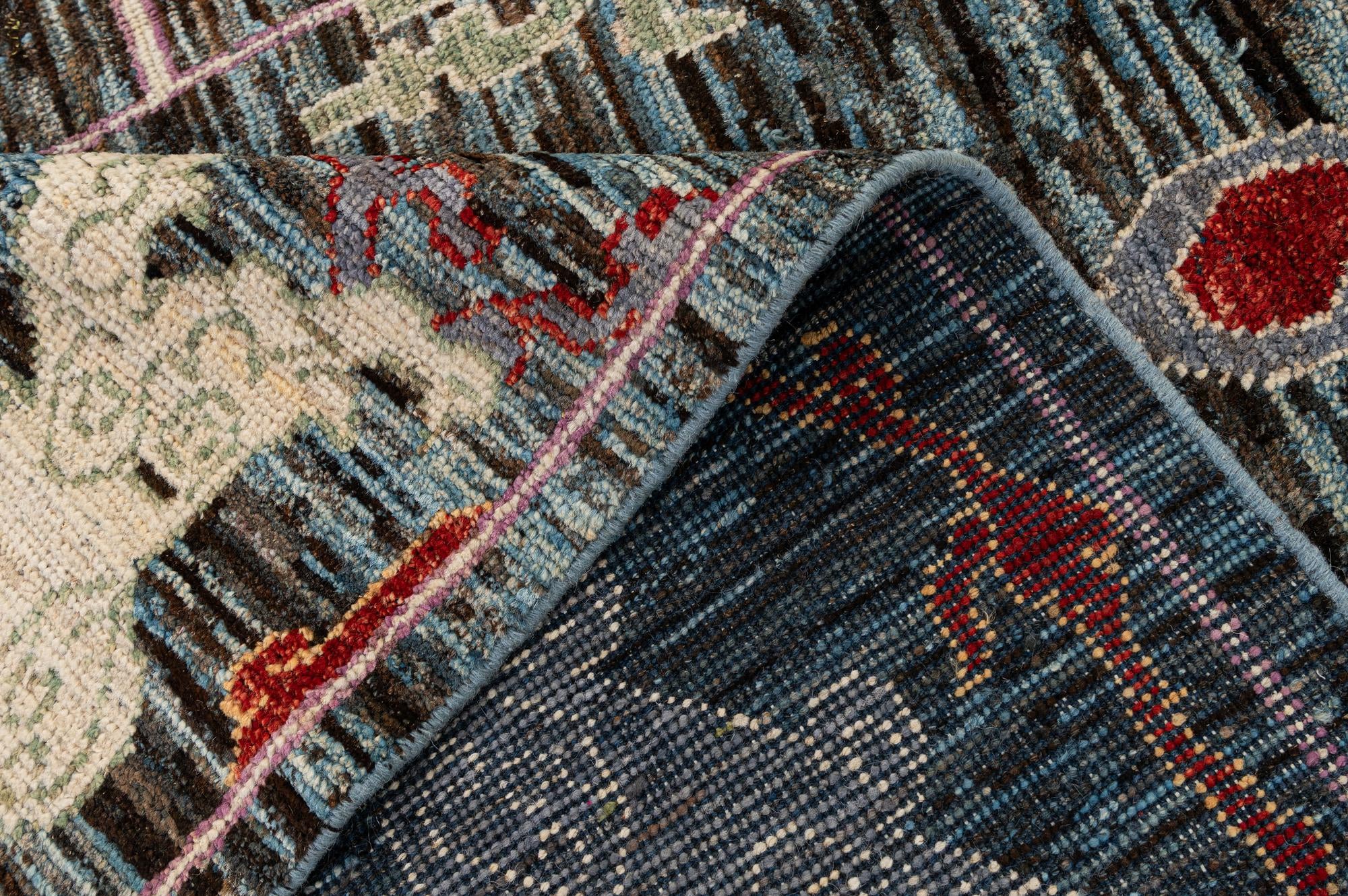 10' 1 x 13' 9 Hand Knotted Oushak Wool Rug