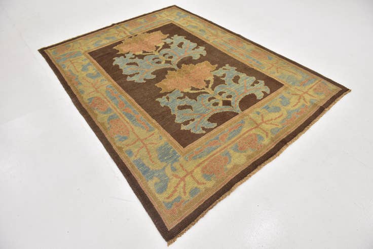 Detail image of 6' x 8' Hand Knotted Oushak Wool Rug