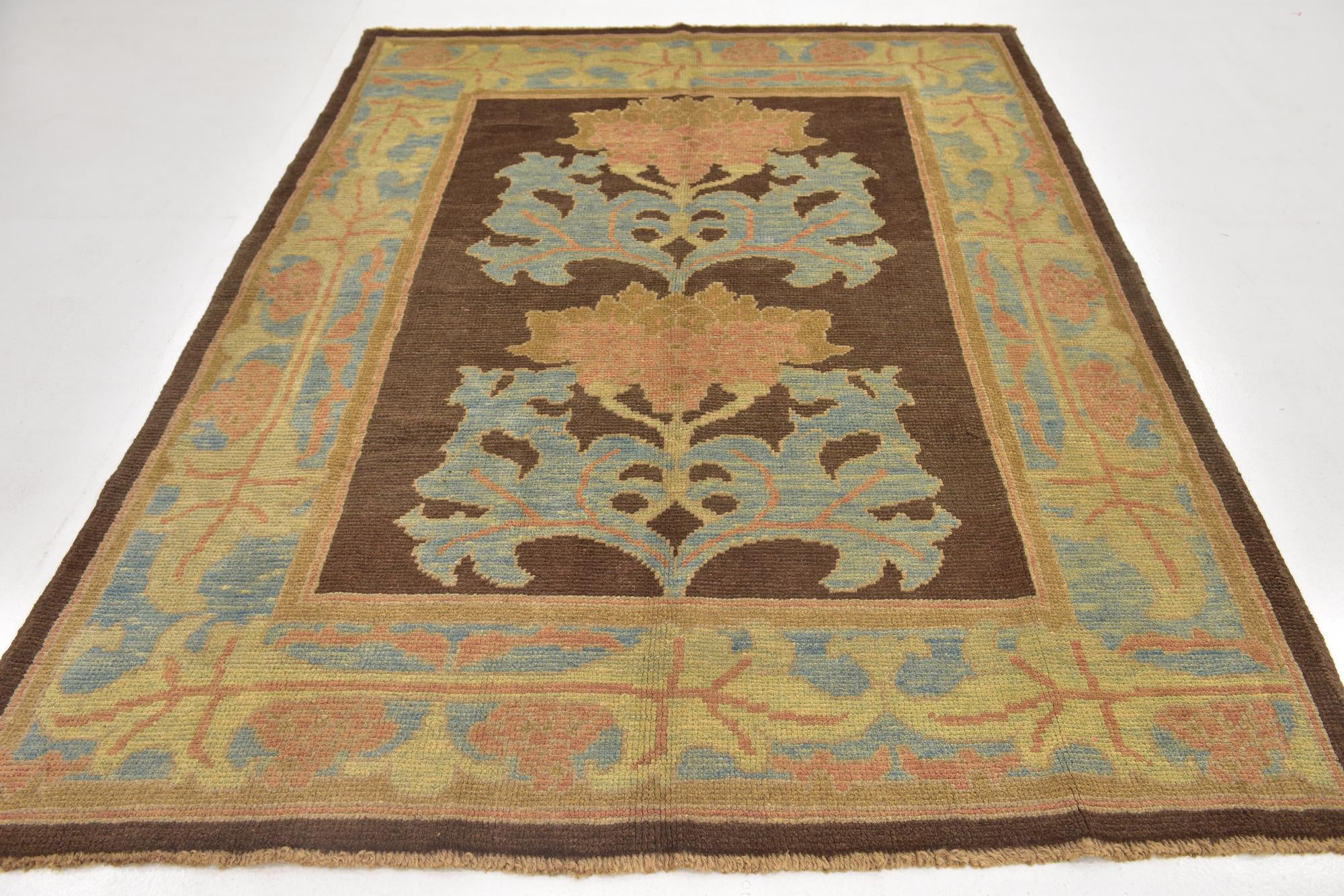 6' x 8' Hand Knotted Oushak Wool Rug
