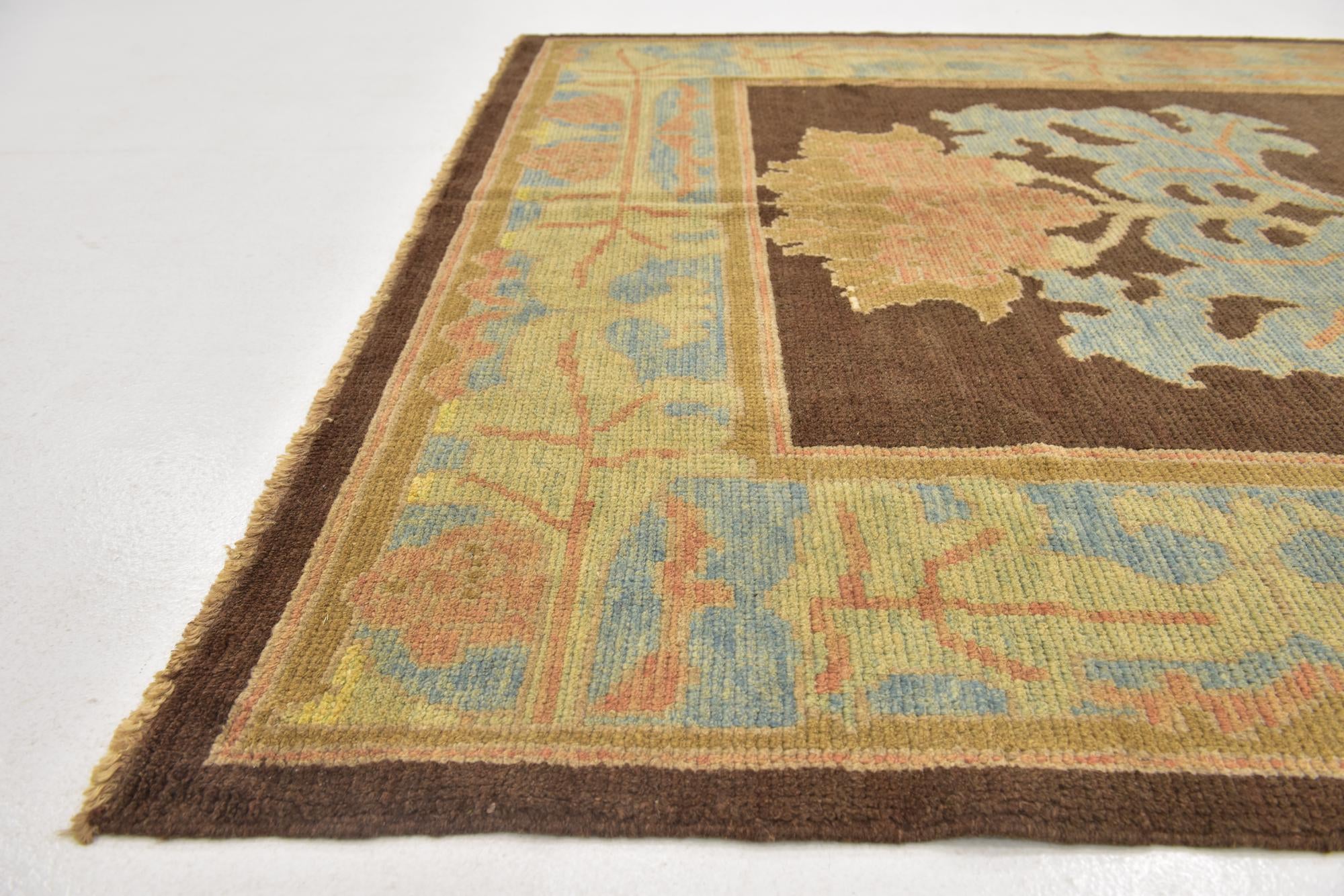 6' x 8' Hand Knotted Oushak Wool Rug
