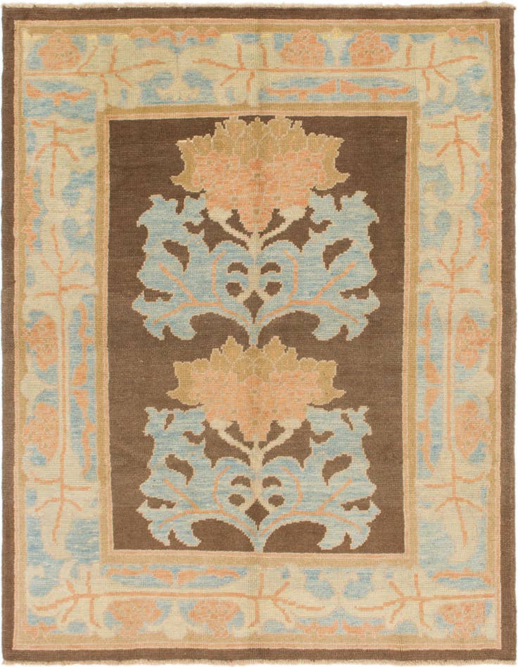 Detail image of 6' x 8' Hand Knotted Oushak Wool Rug