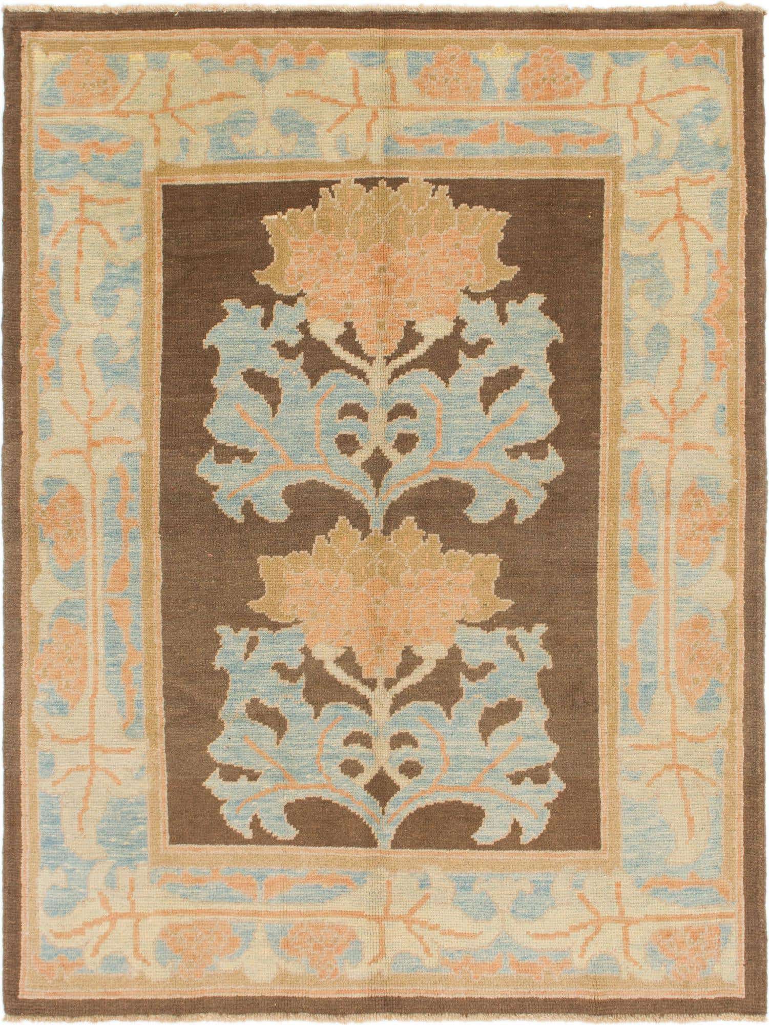 6' x 8' Hand Knotted Oushak Wool Rug