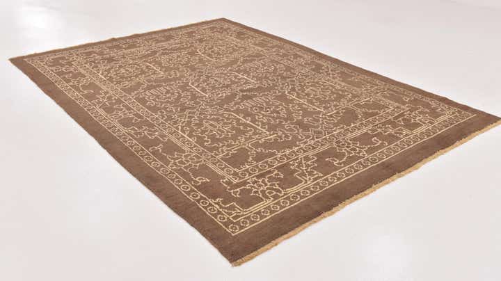 7' x 9' 10 Hand Knotted Oushak Wool Rug