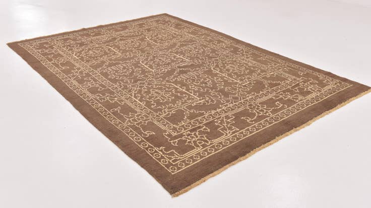 Detail image of 7' x 9' 10 Hand Knotted Oushak Wool Rug