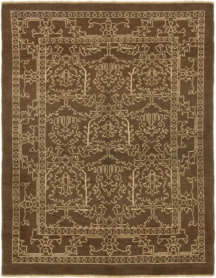 Detail image of 7' x 9' 10 Hand Knotted Oushak Wool Rug