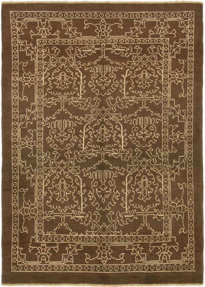 7' x 9' 10 Hand Knotted Oushak Wool Rug
