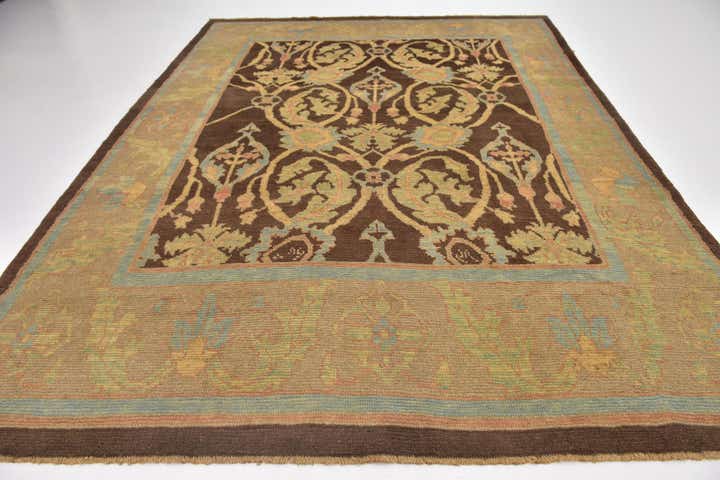 9' x 11' 10 Hand Knotted Oushak Wool Rug
