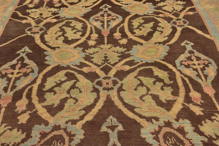 Detail image of 9' x 11' 10 Hand Knotted Oushak Wool Rug