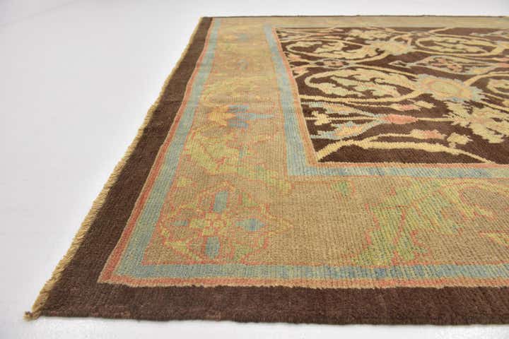 9' x 11' 10 Hand Knotted Oushak Wool Rug