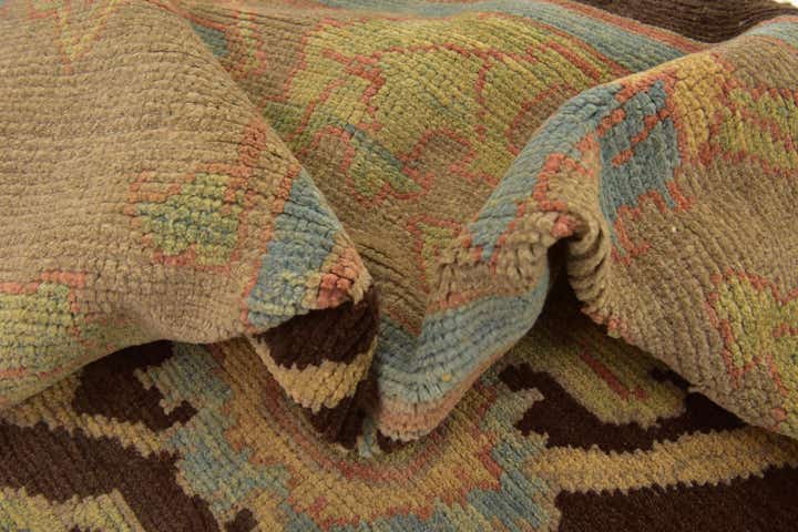 9' x 11' 10 Hand Knotted Oushak Wool Rug