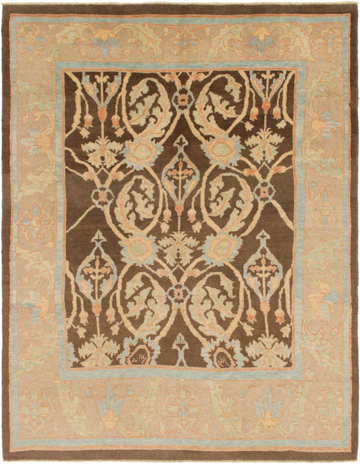 9' x 11' 10 Hand Knotted Oushak Wool Rug