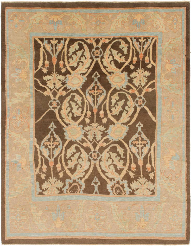 Detail image of 9' x 11' 10 Hand Knotted Oushak Wool Rug