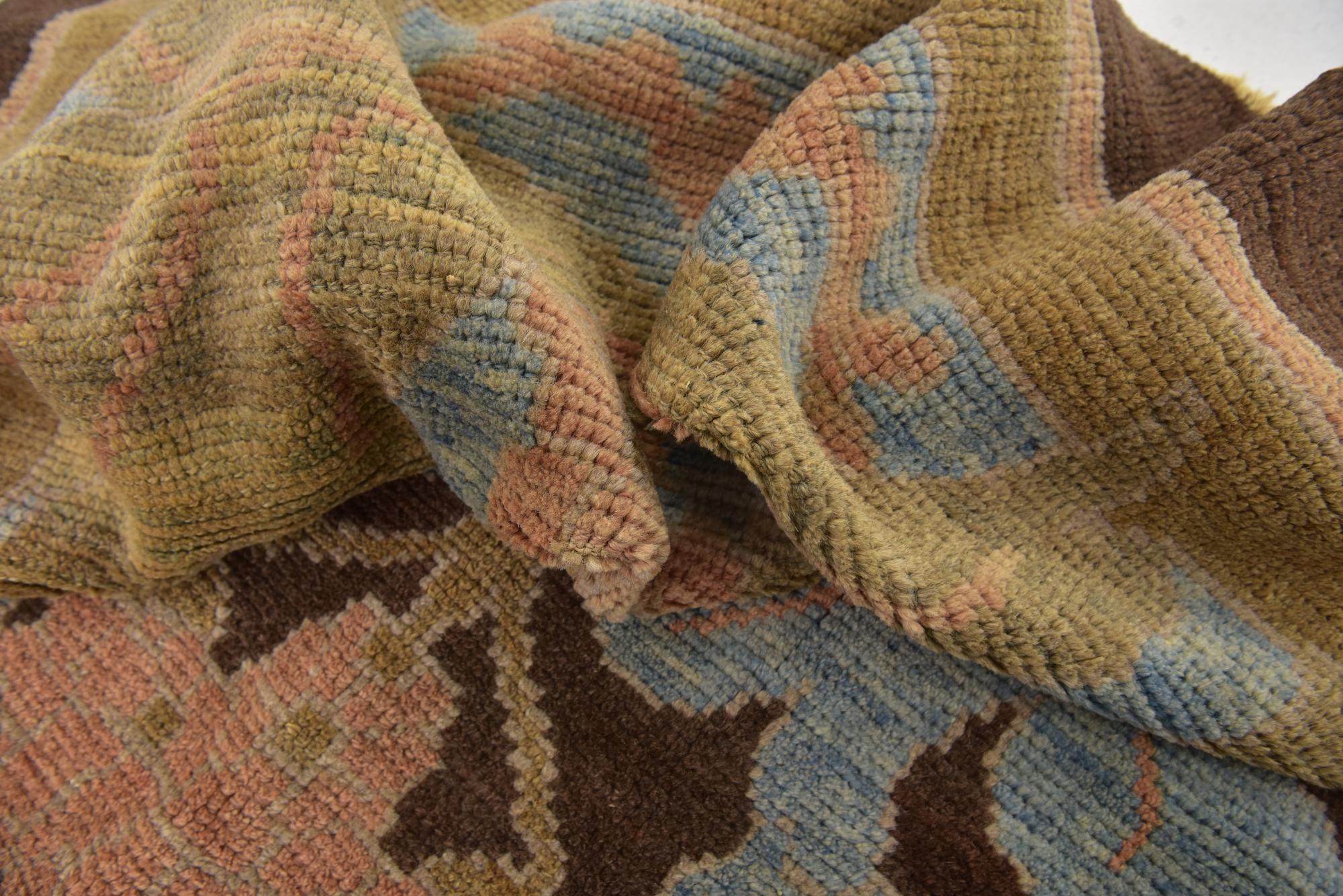 10' 3 x 15' Hand Knotted Oushak Wool Rug
