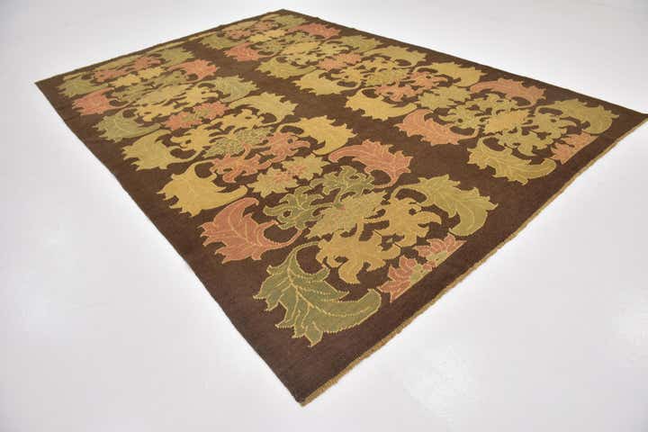 9' x 12' 8 Hand Knotted Oushak Wool Rug