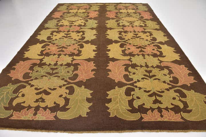 9' x 12' 8 Hand Knotted Oushak Wool Rug