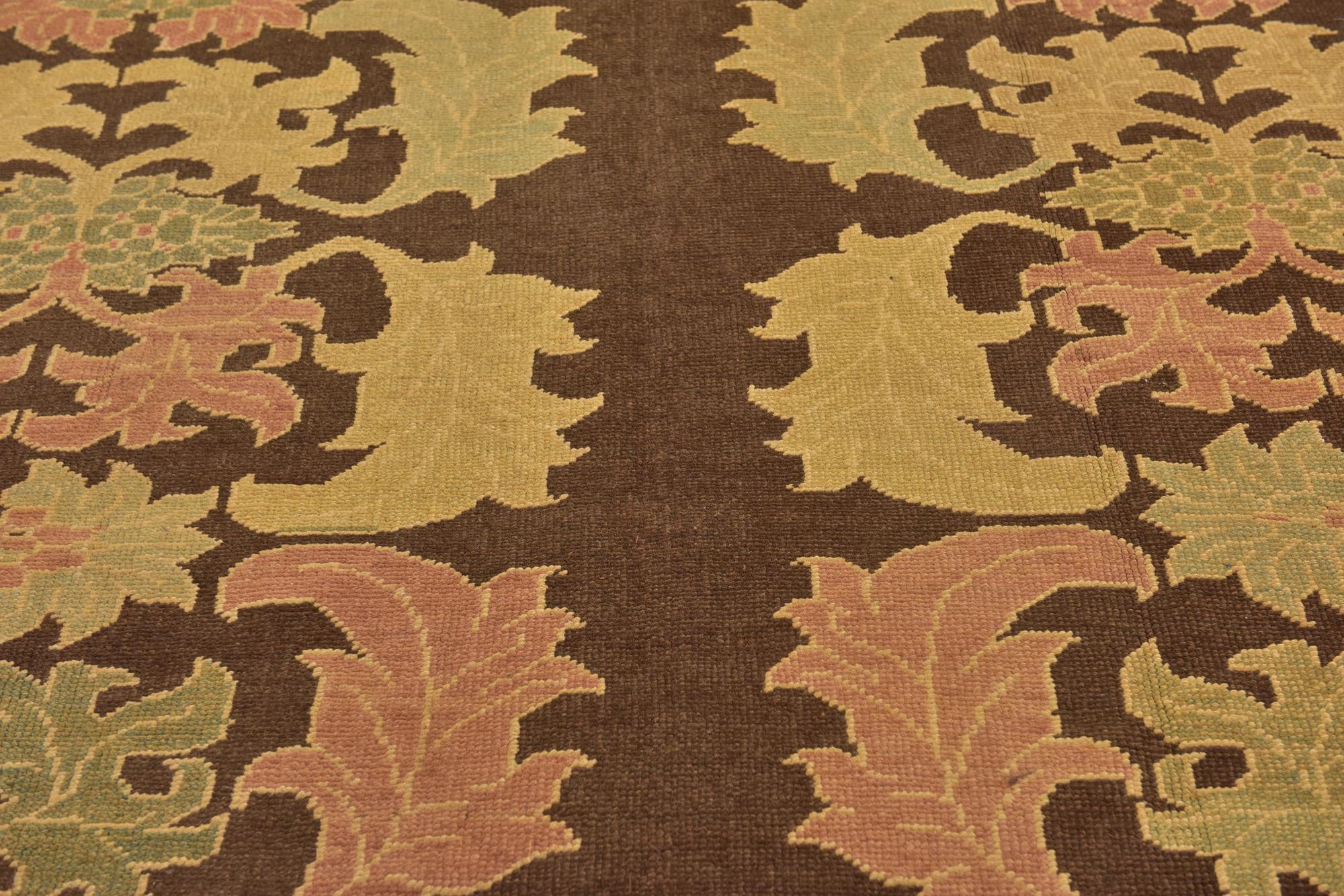 9' x 12' 8 Hand Knotted Oushak Wool Rug