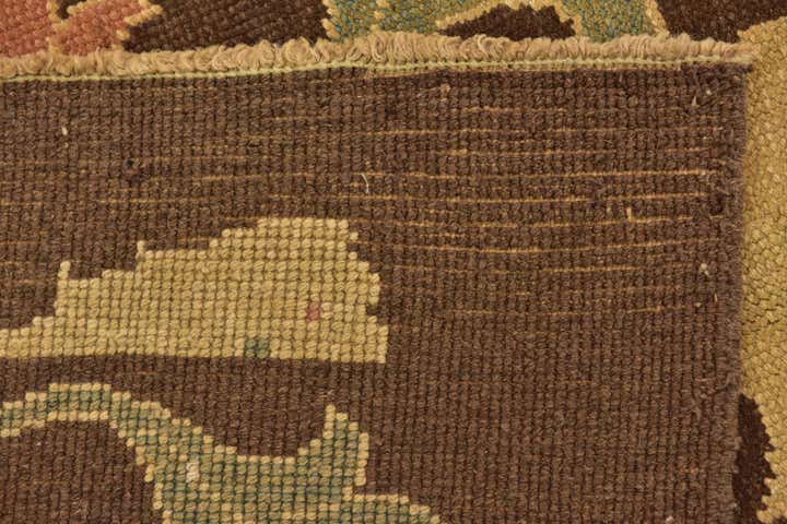 9' x 12' 8 Hand Knotted Oushak Wool Rug