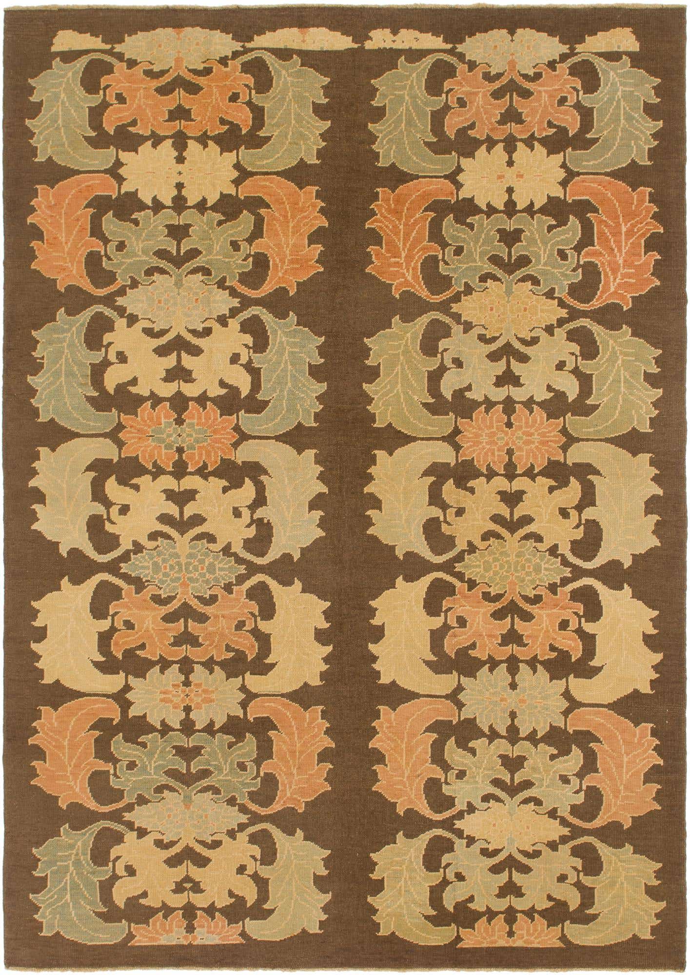 9' x 12' 8 Hand Knotted Oushak Wool Rug