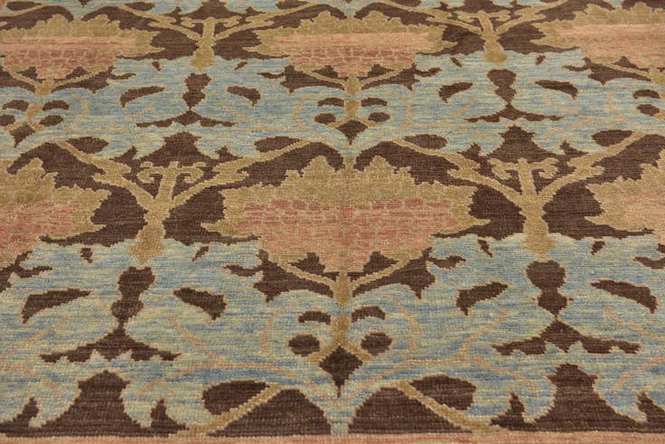 Detail image of 11' 10 x 14' 5 Hand Knotted Oushak Wool Rug
