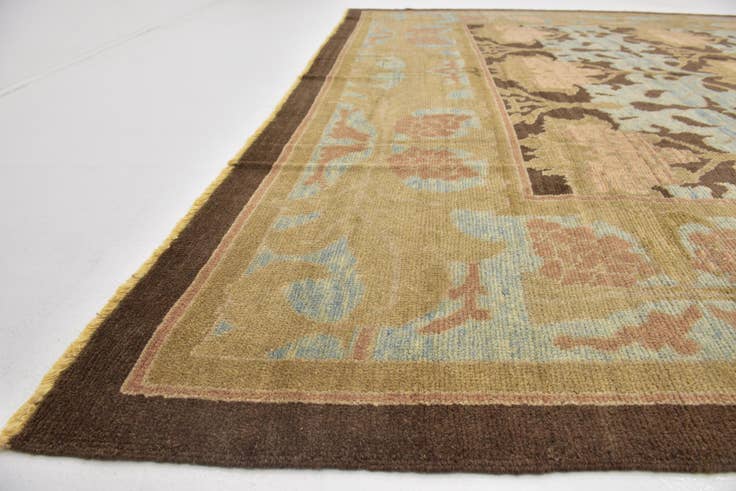 Detail image of 11' 10 x 14' 5 Hand Knotted Oushak Wool Rug