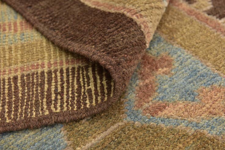 Detail image of 11' 10 x 14' 5 Hand Knotted Oushak Wool Rug