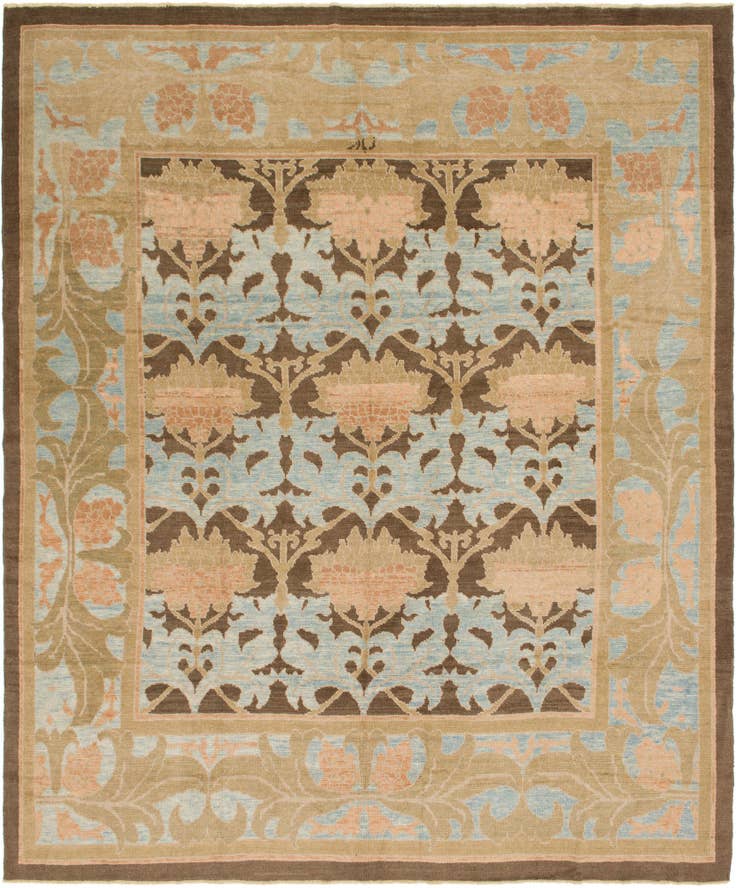 Detail image of 11' 10 x 14' 5 Hand Knotted Oushak Wool Rug