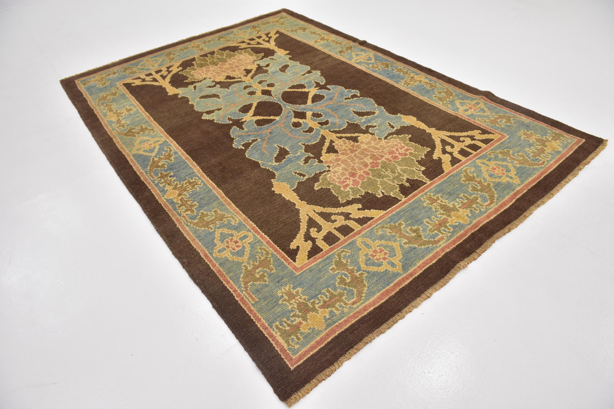 6' 7 x 9' 2 Hand Knotted Oushak Wool Rug