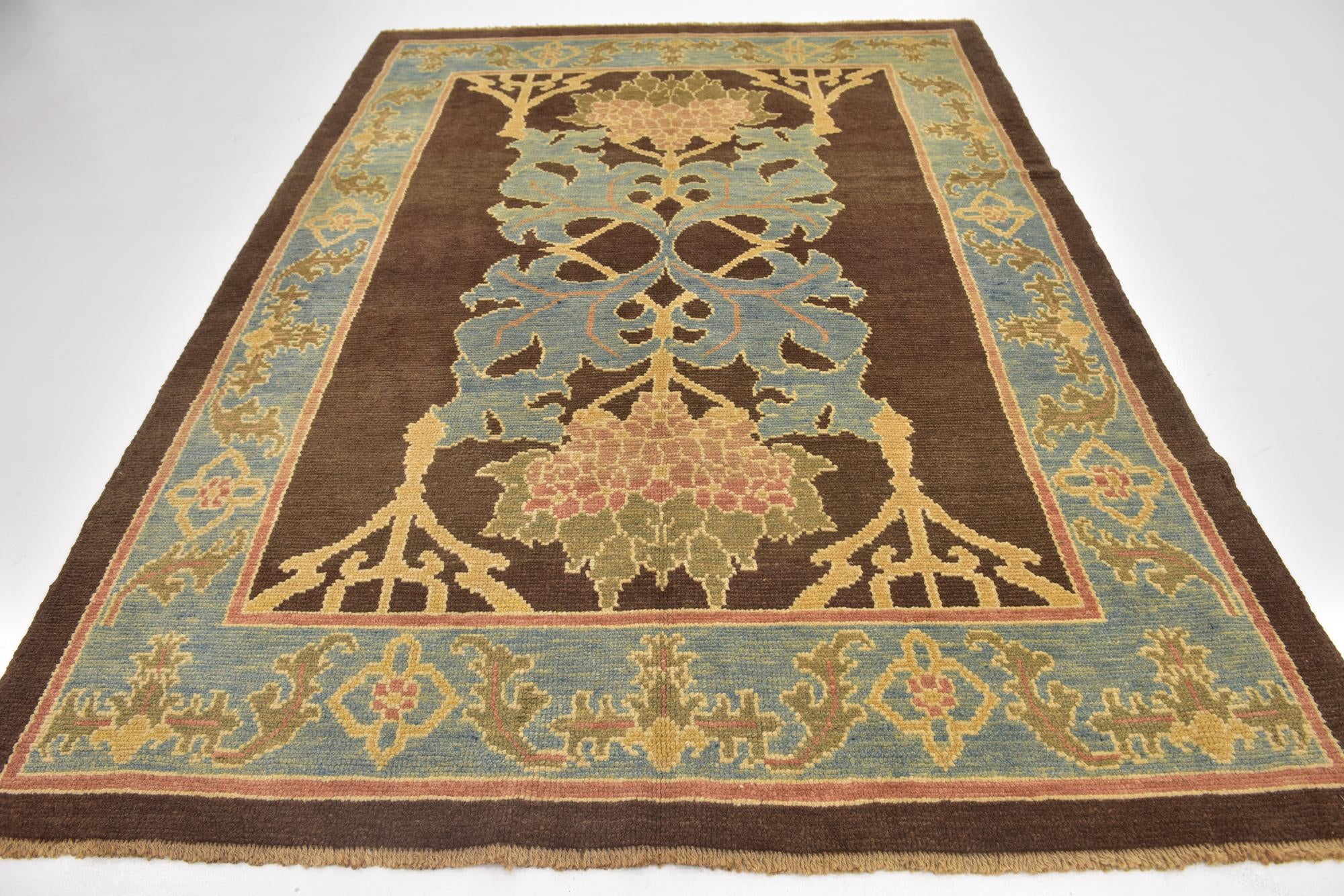 6' 7 x 9' 2 Hand Knotted Oushak Wool Rug