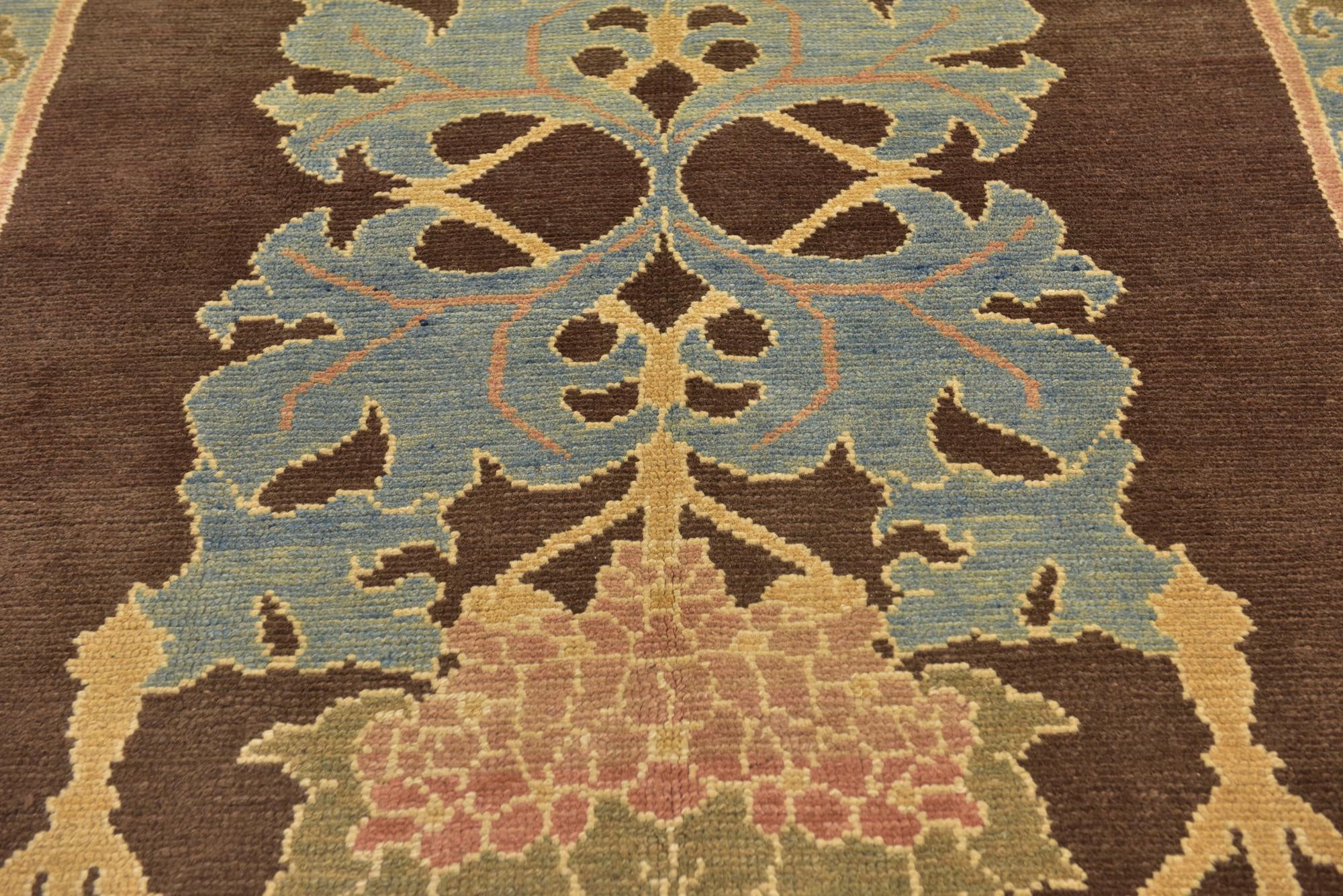 6' 7 x 9' 2 Hand Knotted Oushak Wool Rug