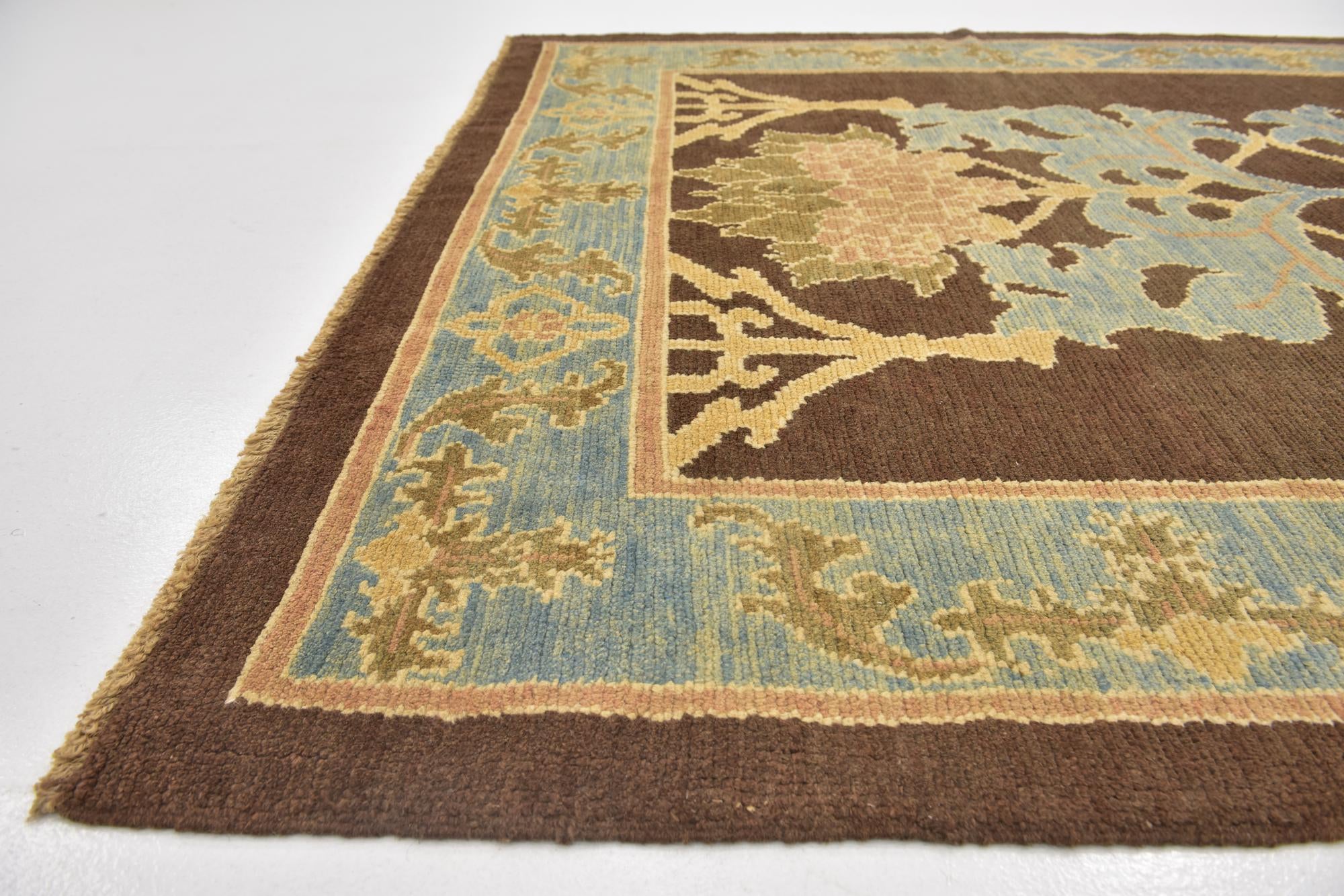 6' 7 x 9' 2 Hand Knotted Oushak Wool Rug