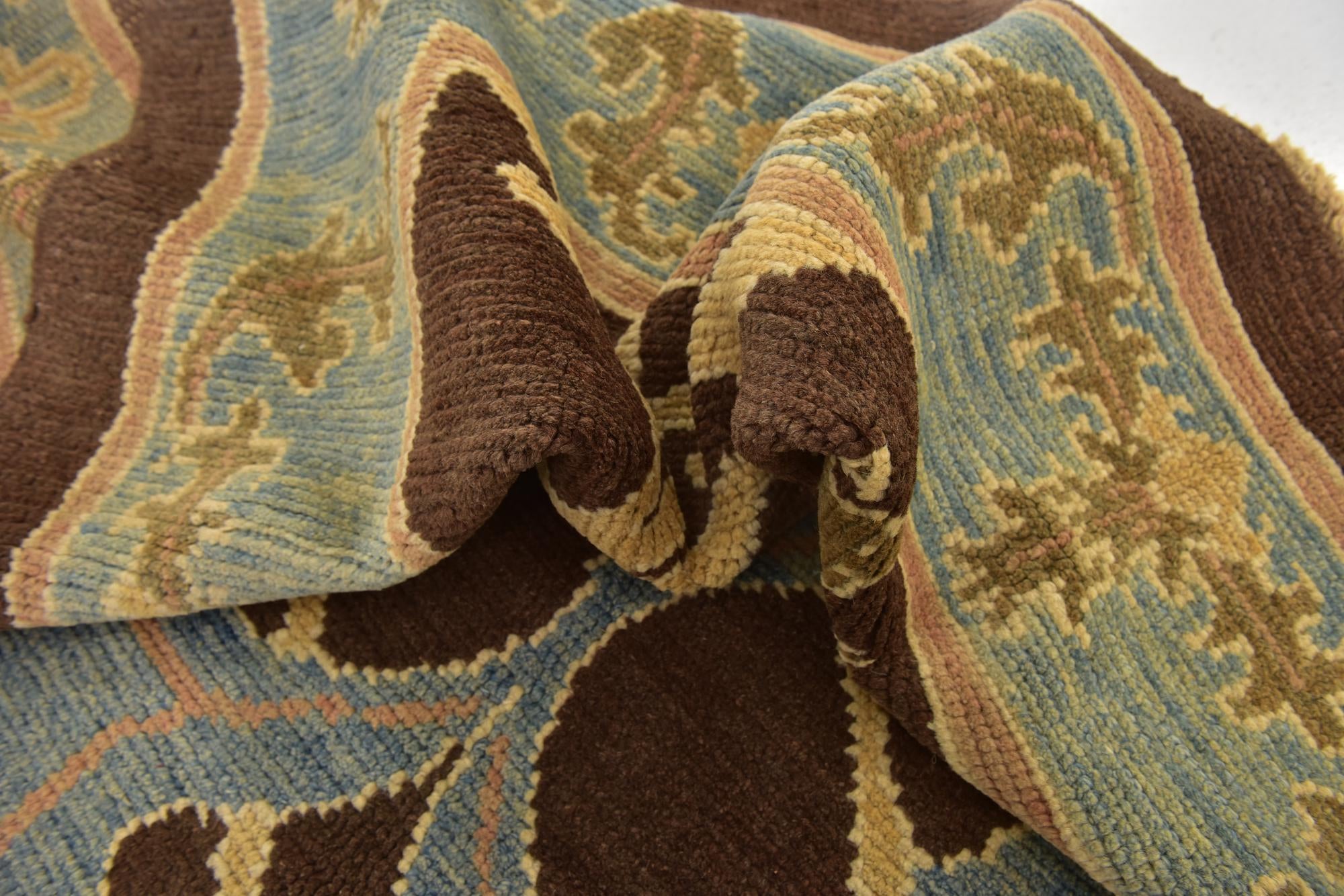 6' 7 x 9' 2 Hand Knotted Oushak Wool Rug