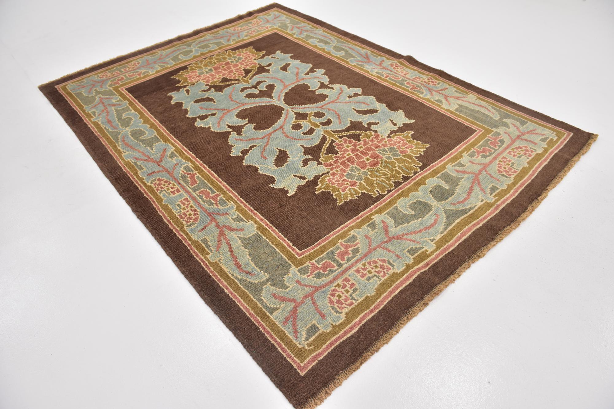 6' 4 x 8' 6 Hand Knotted Oushak Wool Rug